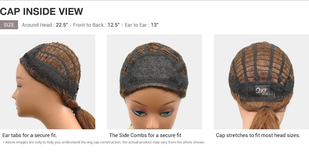 Outre Synthetic Quick Weave Wig - Neesha H305 (Color:DR2/CHOCOLATE SWIRL)