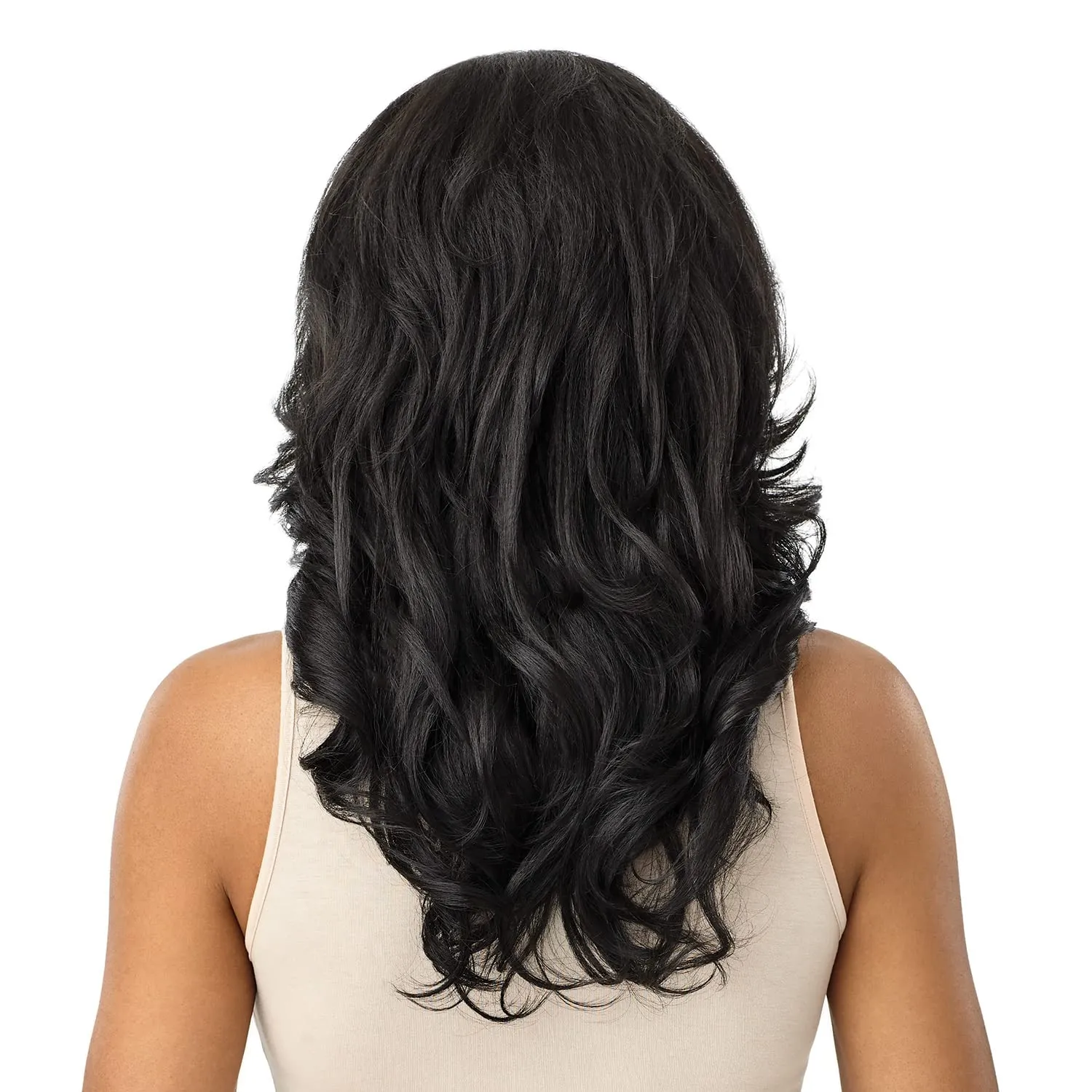 Outre Synthetic Quick Weave Wig - Neesha H305 (Color:DR2/CHOCOLATE SWIRL)