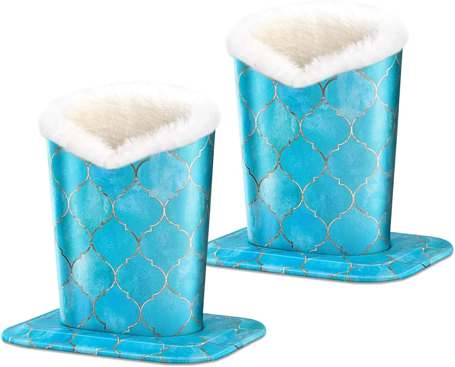 Pack of 2 Plush Lined Eyeglasses Holder Stand Protective Glasses Case For Desks Or Nightstands