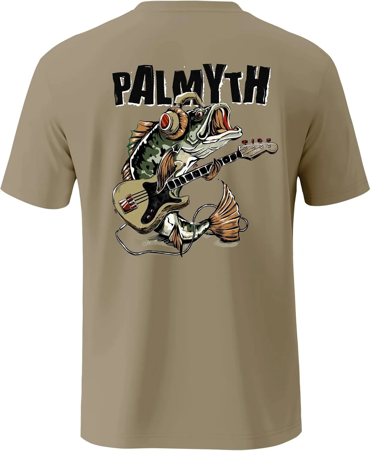 Palmyth Mens Fishing Shirts Short Sleeve UPF 50  T-Shirt UV Sun Protection SPF Tee Quick Dry
