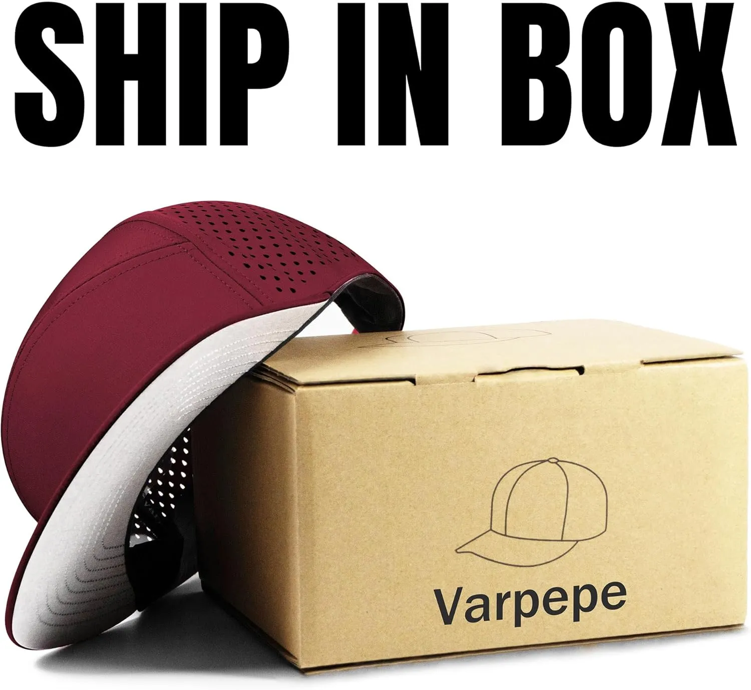 Performance Snapback Hats for Men Women,Flat Bill Cap,Golf,Running,Workout