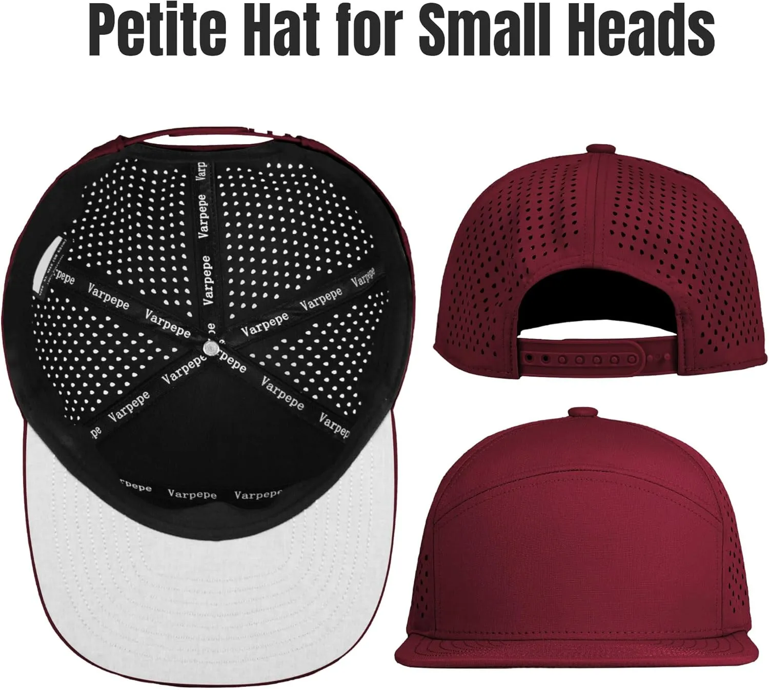 Performance Snapback Hats for Men Women,Flat Bill Cap,Golf,Running,Workout