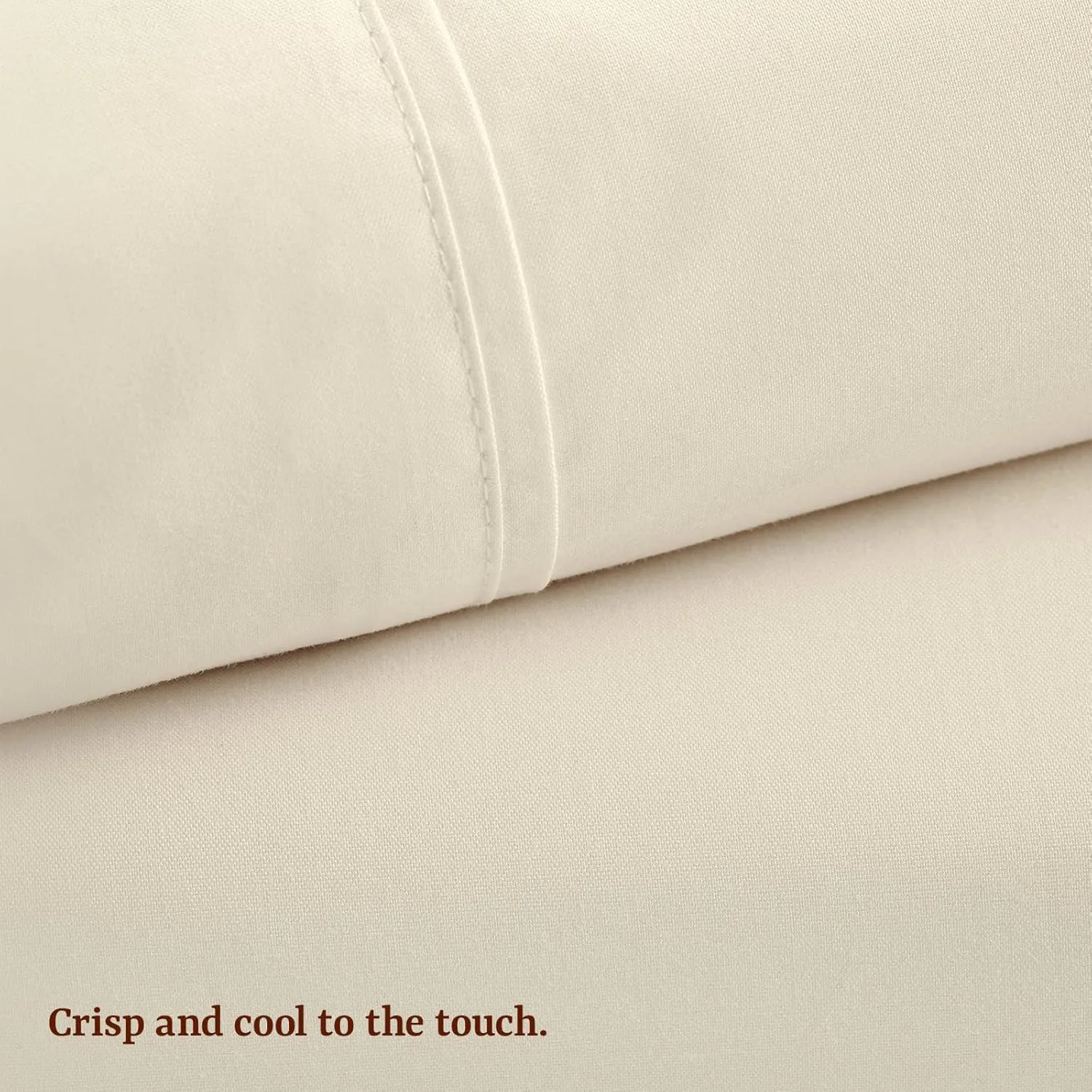 Peru Pima Bed Sheet Set – Full Size, 4 Pieces, 100% Peruvian Pima Cotton, Percale, 415 Thread Count, Cooling, Breathable & Soft, Hotel-Quality Bedding, Ivory