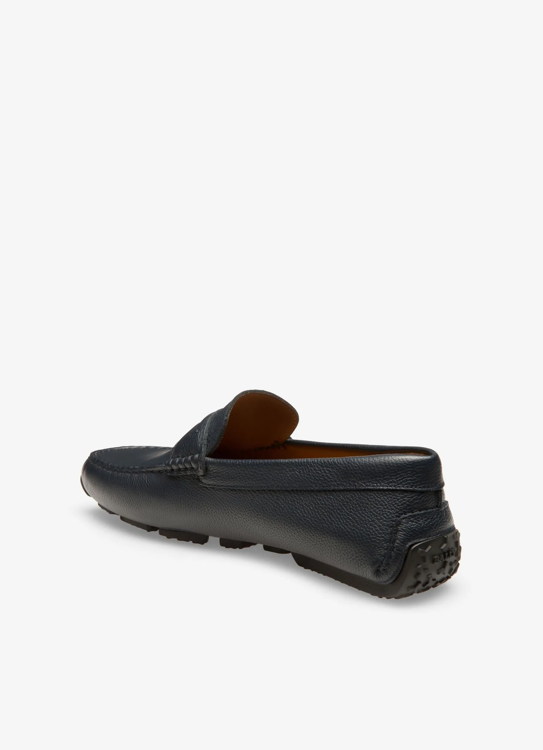 Pilot Driver in Navy Blue Grained Leather
