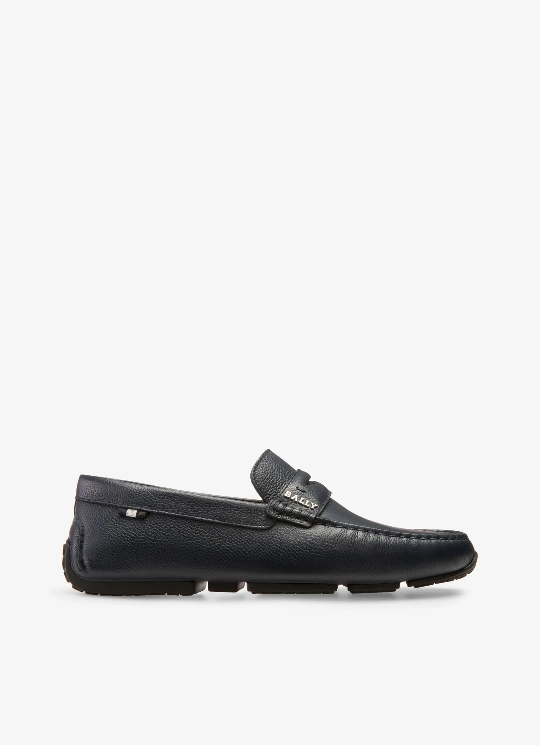 Pilot Driver in Navy Blue Grained Leather