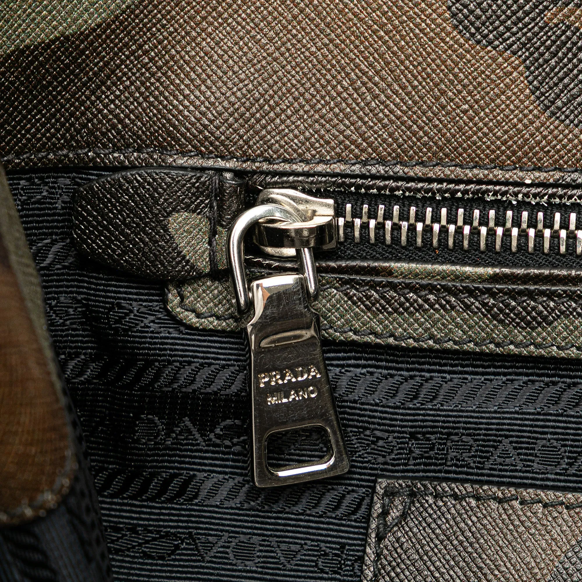 Prada Saffiano Camouflage Soft Military Convertible Tote
