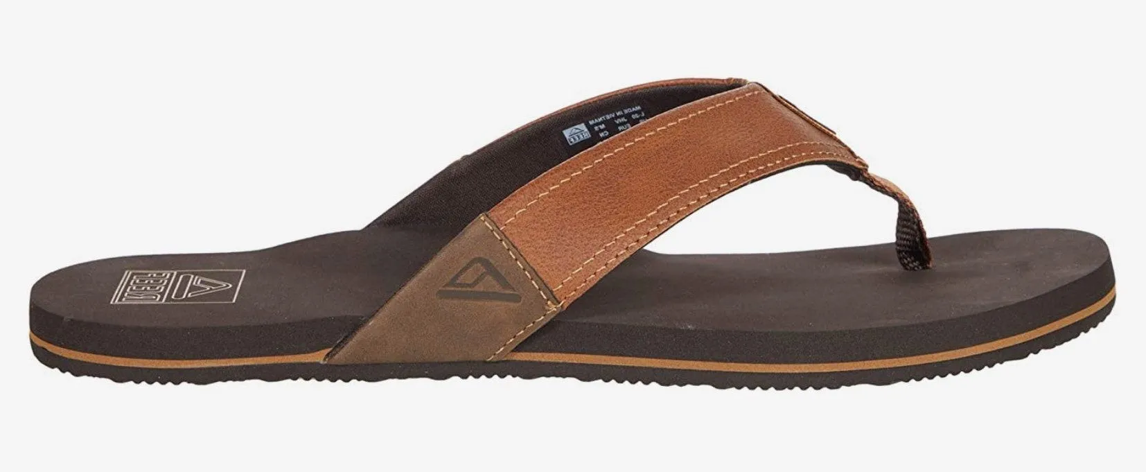 Reef Men's Newport Flip-Flop Sandal – Ocean Black, Tan Brown, Bronze | Comfortable & Durable Beach Sandals