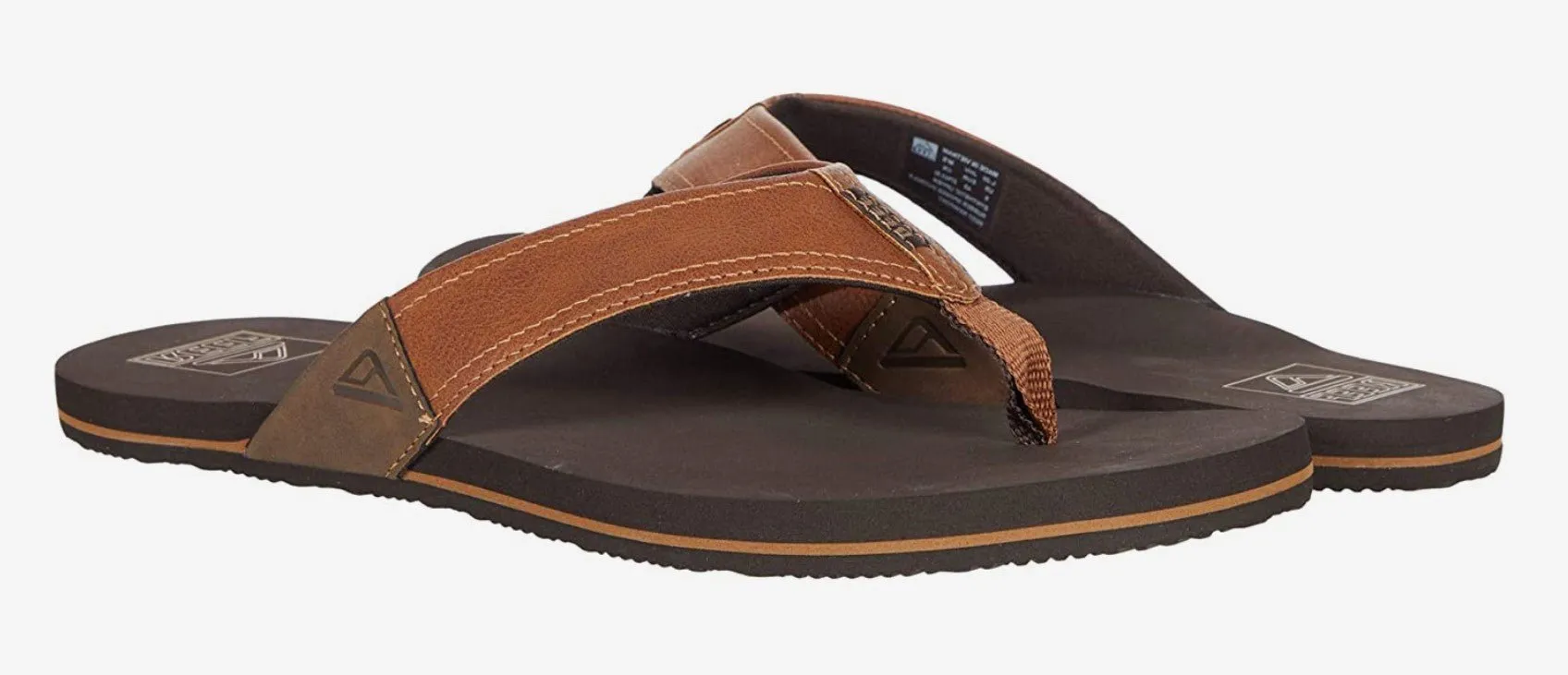 Reef Men's Newport Flip-Flop Sandal – Ocean Black, Tan Brown, Bronze | Comfortable & Durable Beach Sandals