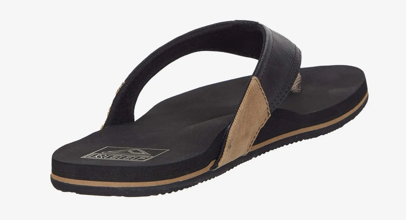 Reef Men's Newport Flip-Flop Sandal – Ocean Black, Tan Brown, Bronze | Comfortable & Durable Beach Sandals