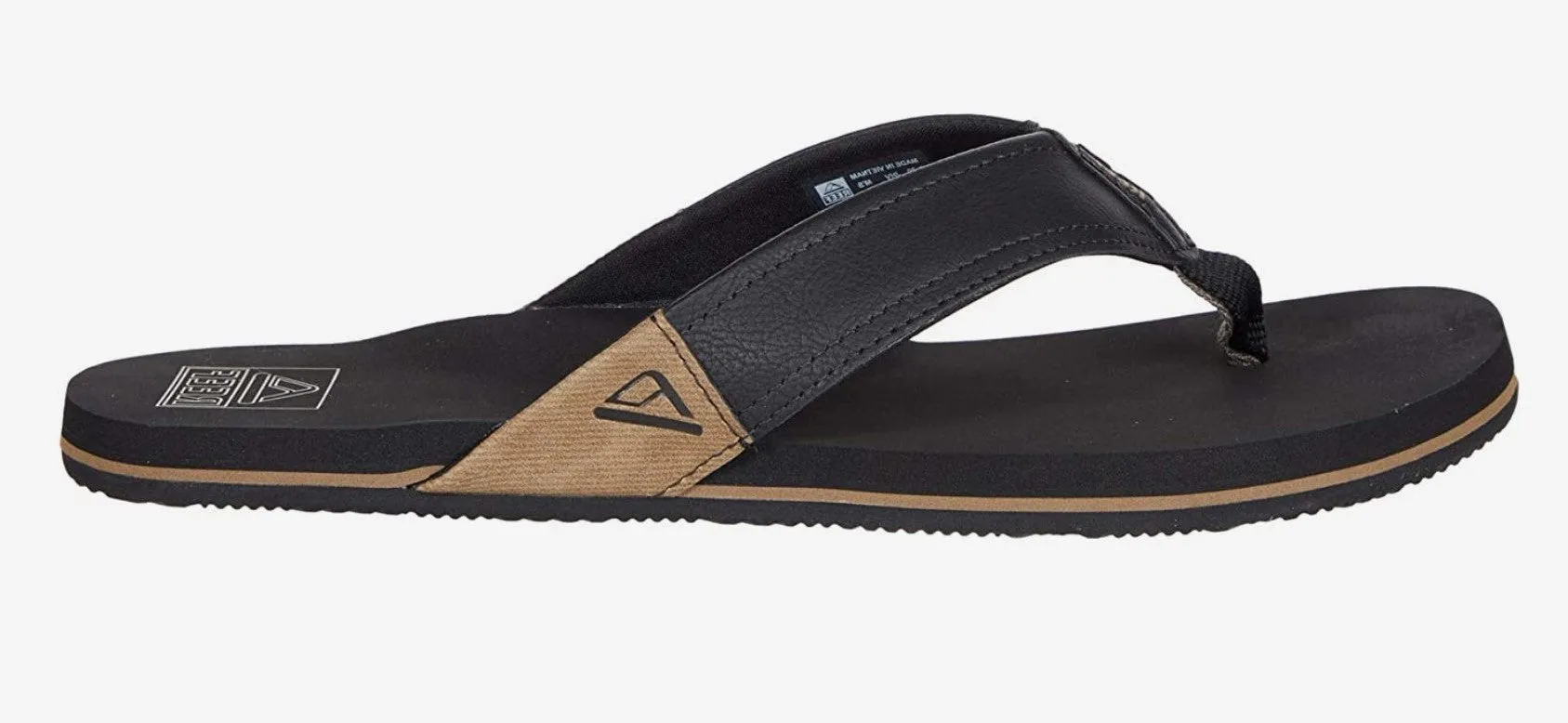 Reef Men's Newport Flip-Flop Sandal – Ocean Black, Tan Brown, Bronze | Comfortable & Durable Beach Sandals