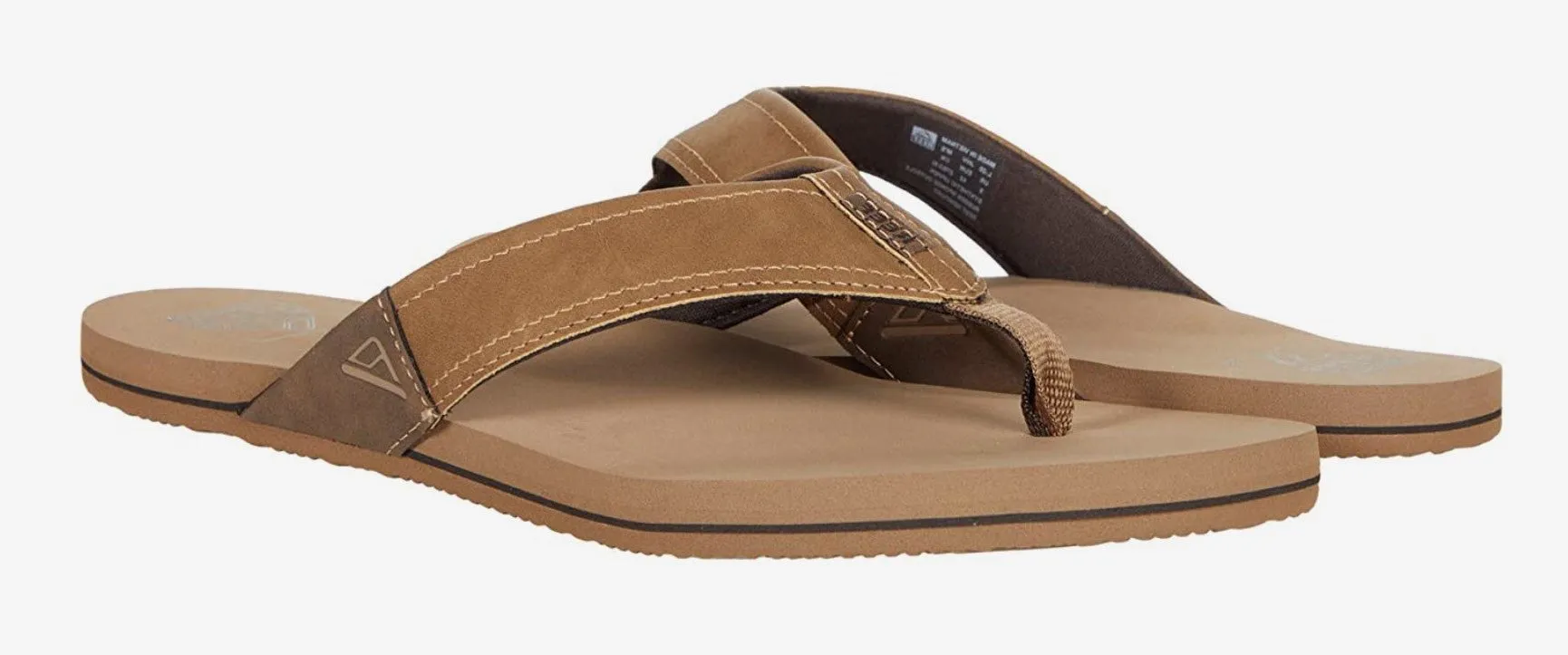 Reef Men's Newport Flip-Flop Sandal – Ocean Black, Tan Brown, Bronze | Comfortable & Durable Beach Sandals