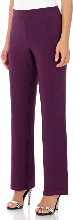 Rekucci Travel in Style Women's Soft Knit Classic Straight Leg Pant
