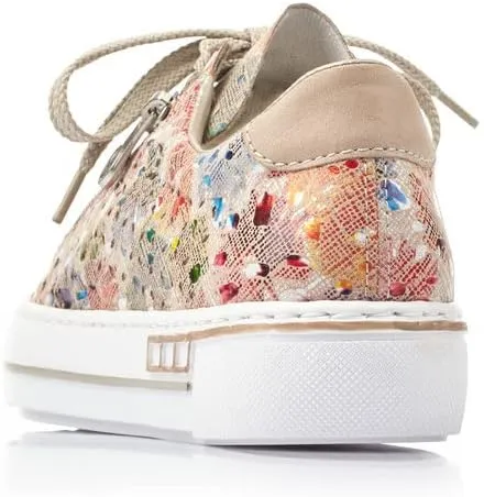 Rieker Women's Low-Top Sneakers, Multicolour Ginger Multi Nude 90
