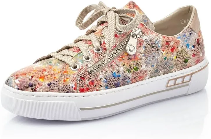 Rieker Women's Low-Top Sneakers, Multicolour Ginger Multi Nude 90