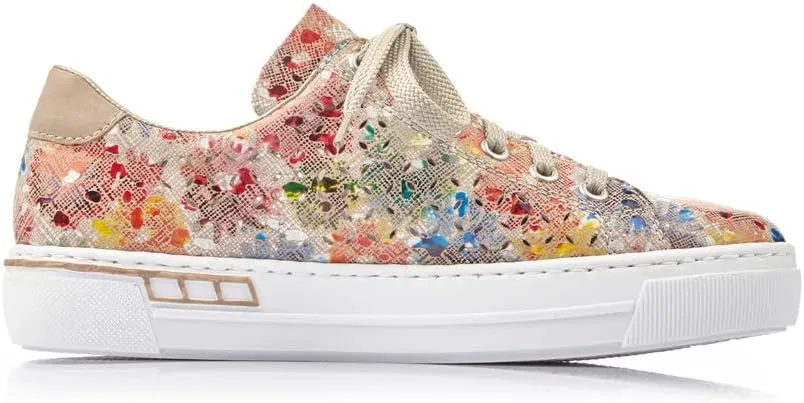 Rieker Women's Low-Top Sneakers, Multicolour Ginger Multi Nude 90