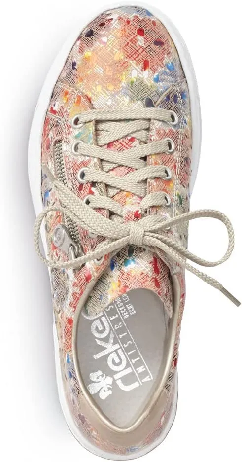 Rieker Women's Low-Top Sneakers, Multicolour Ginger Multi Nude 90