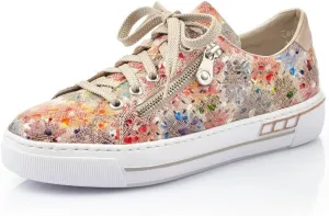 Rieker Women's Low-Top Sneakers, Multicolour Ginger Multi Nude 90