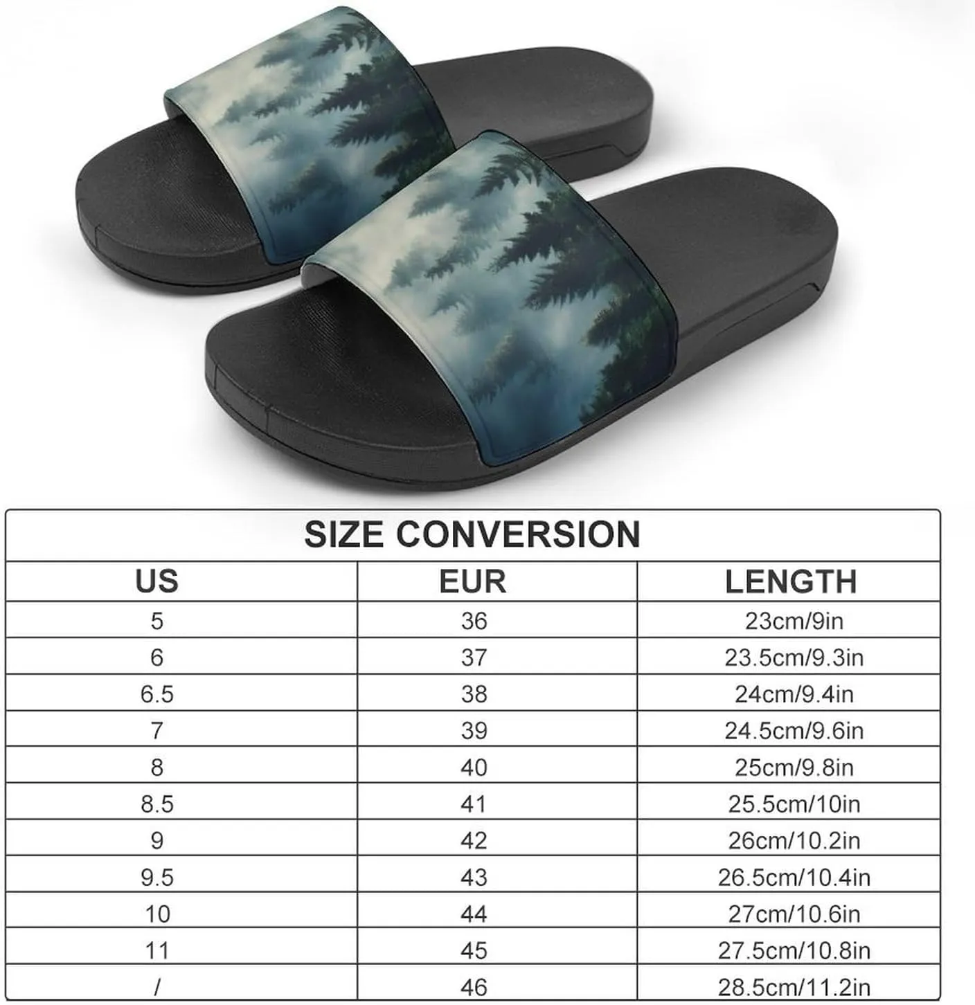 Rising Transylvania Mist Foggy Shadown House Sandals Non-Slip Bathroom Slippers Beach Summer Shoes for Men Women