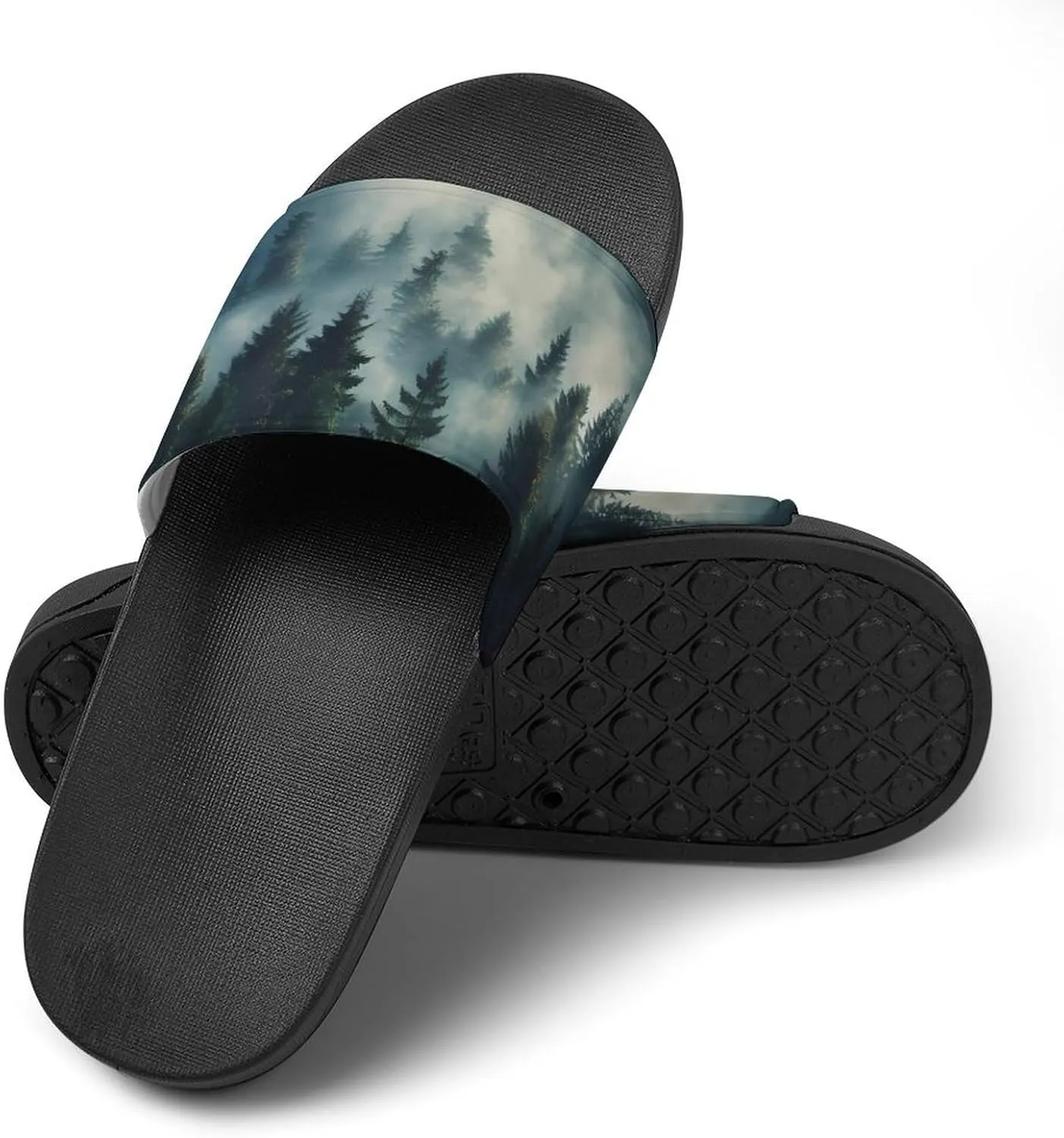 Rising Transylvania Mist Foggy Shadown House Sandals Non-Slip Bathroom Slippers Beach Summer Shoes for Men Women