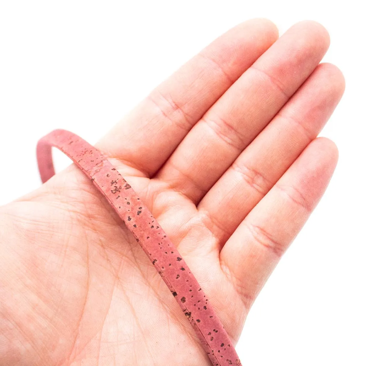 Rose Red 10mm flat cork cord COR-352(10meters)