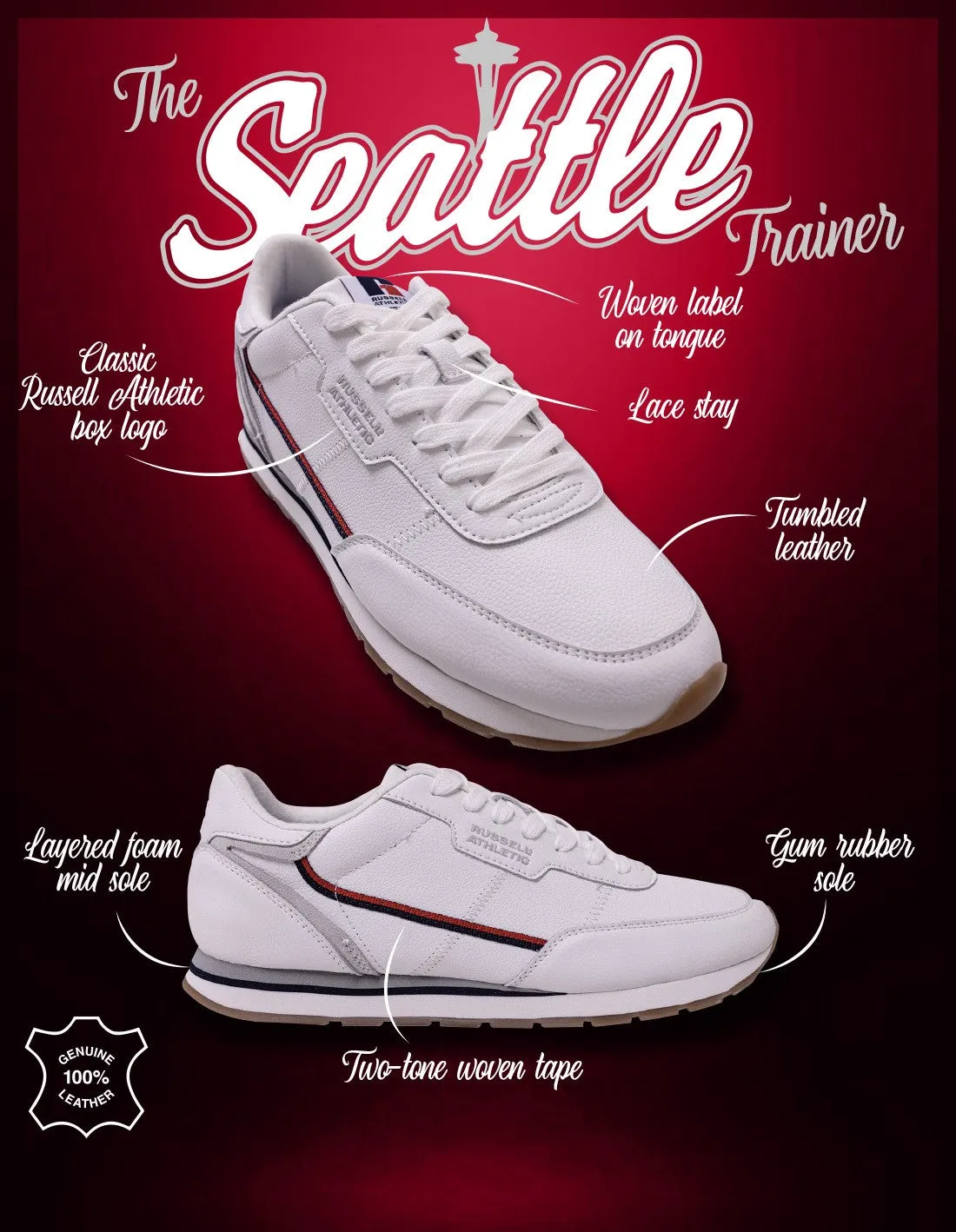 Russell Athletic Women's Seattle Trainer - White