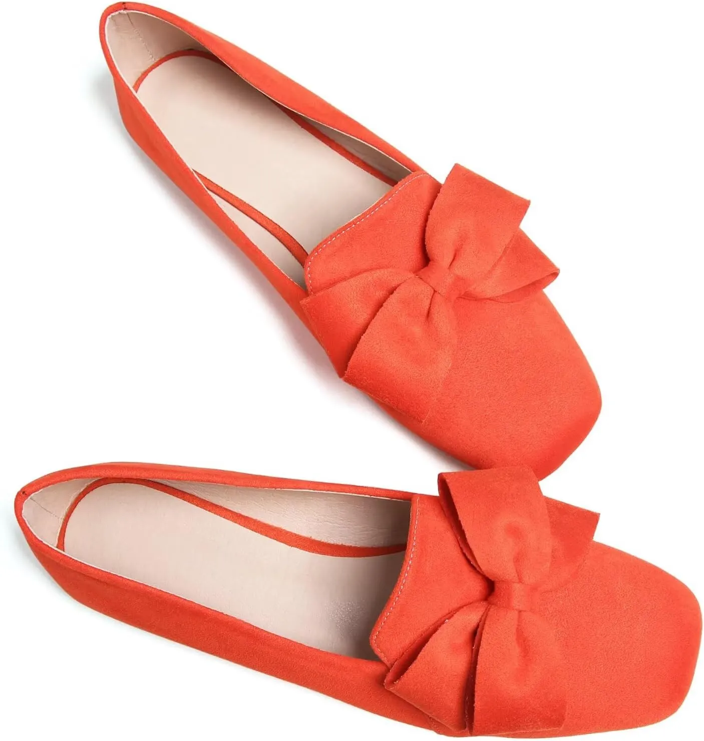 SAILING LU Womens Bowknot Pointed Toe Shoes Comfortable Ballet Flats Slip on Loafers Dressy Flats for Party
