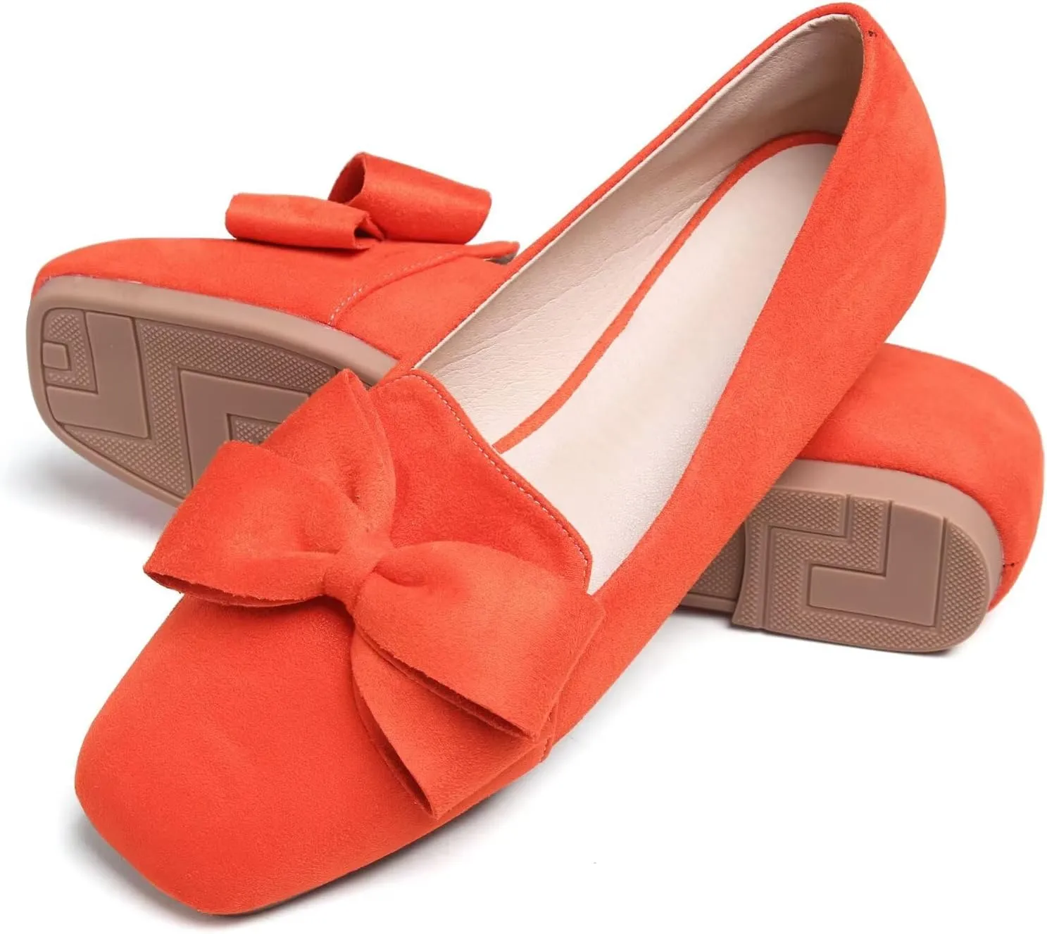 SAILING LU Womens Bowknot Pointed Toe Shoes Comfortable Ballet Flats Slip on Loafers Dressy Flats for Party