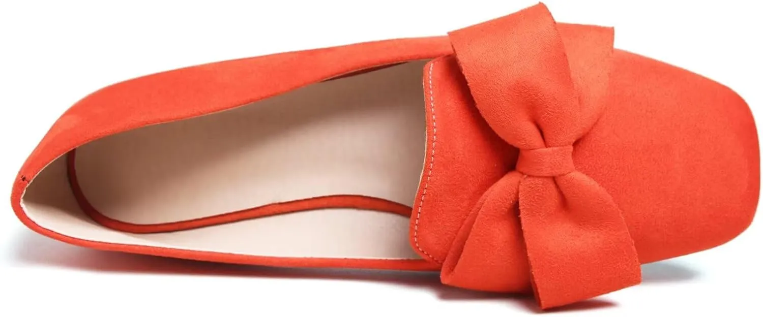 SAILING LU Womens Bowknot Pointed Toe Shoes Comfortable Ballet Flats Slip on Loafers Dressy Flats for Party