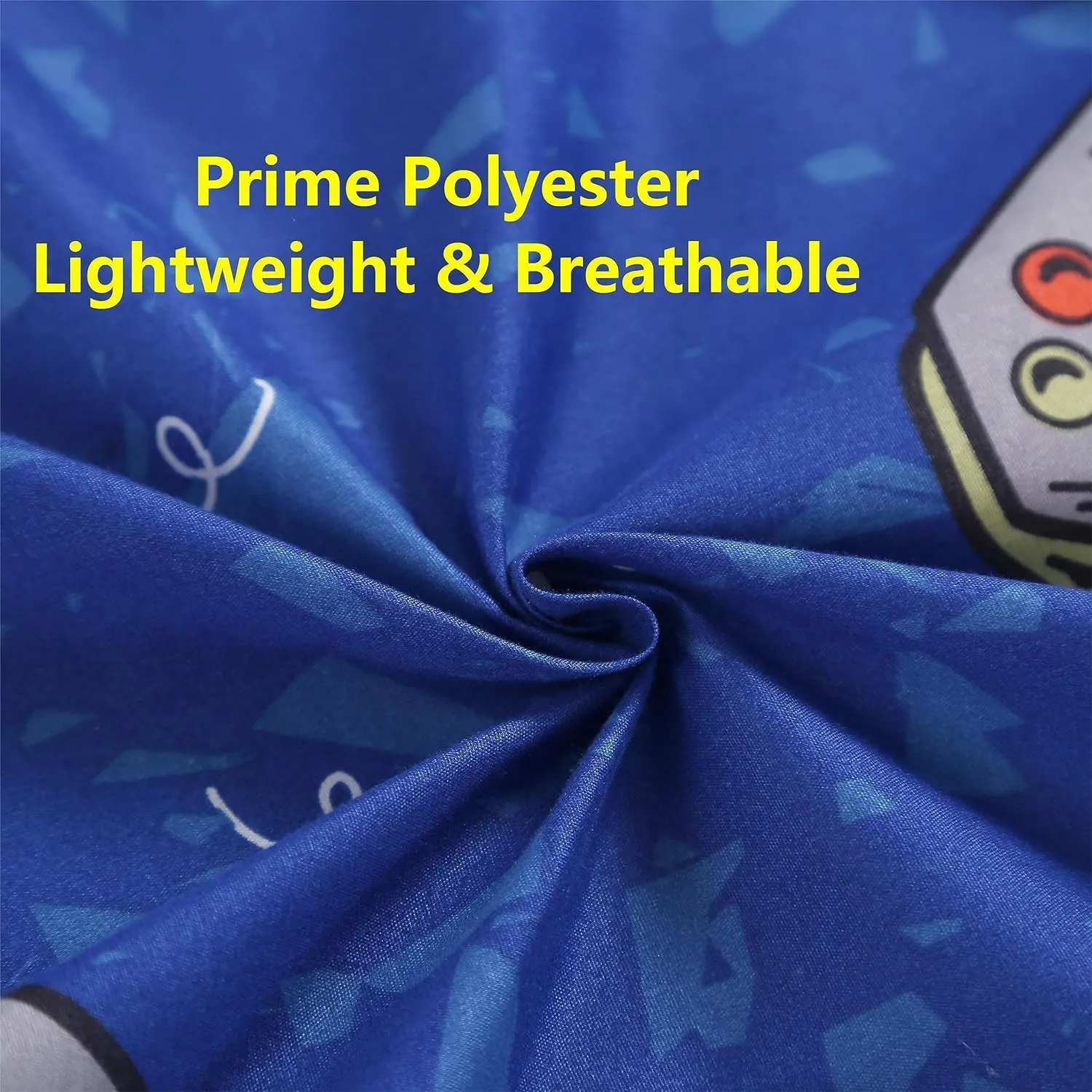 SDIII 4PCS Blue Gamer Sheets Set, Bed in a Bag Gaming Bedding Sheet, Wrinkle and Fade Resistant, Soft Queen Sheets for Kids, Boys and Girls