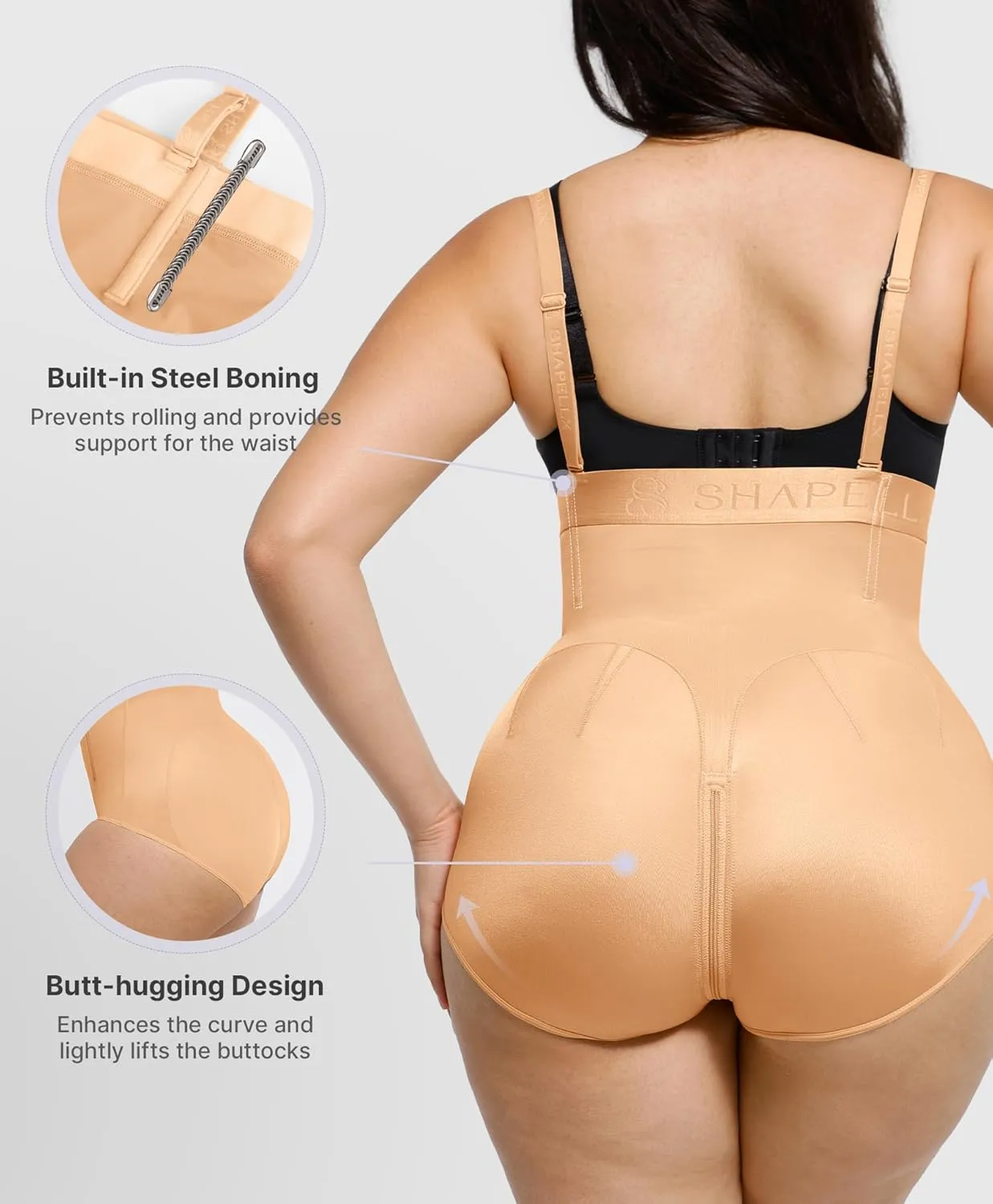 SHAPELLX Shapewear Tummy Control Panty for Women High Waist Body Shaper Waist Trainer Shaper Higher Power Panties