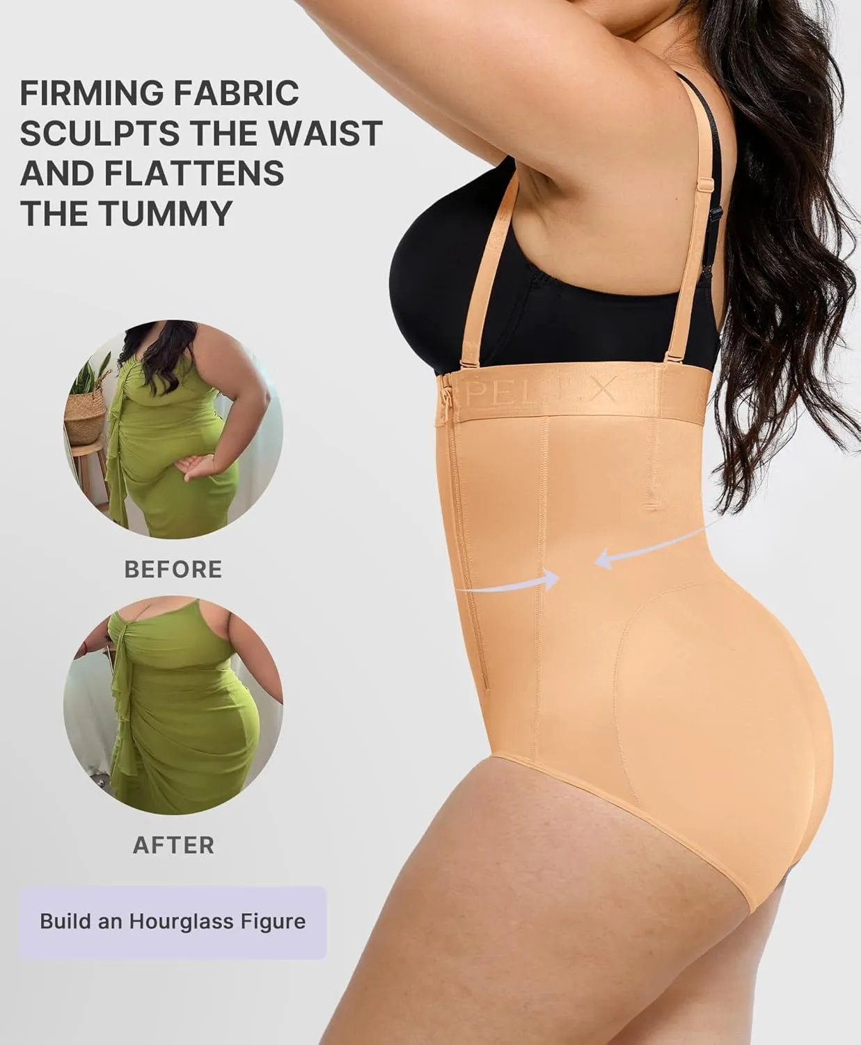 SHAPELLX Shapewear Tummy Control Panty for Women High Waist Body Shaper Waist Trainer Shaper Higher Power Panties