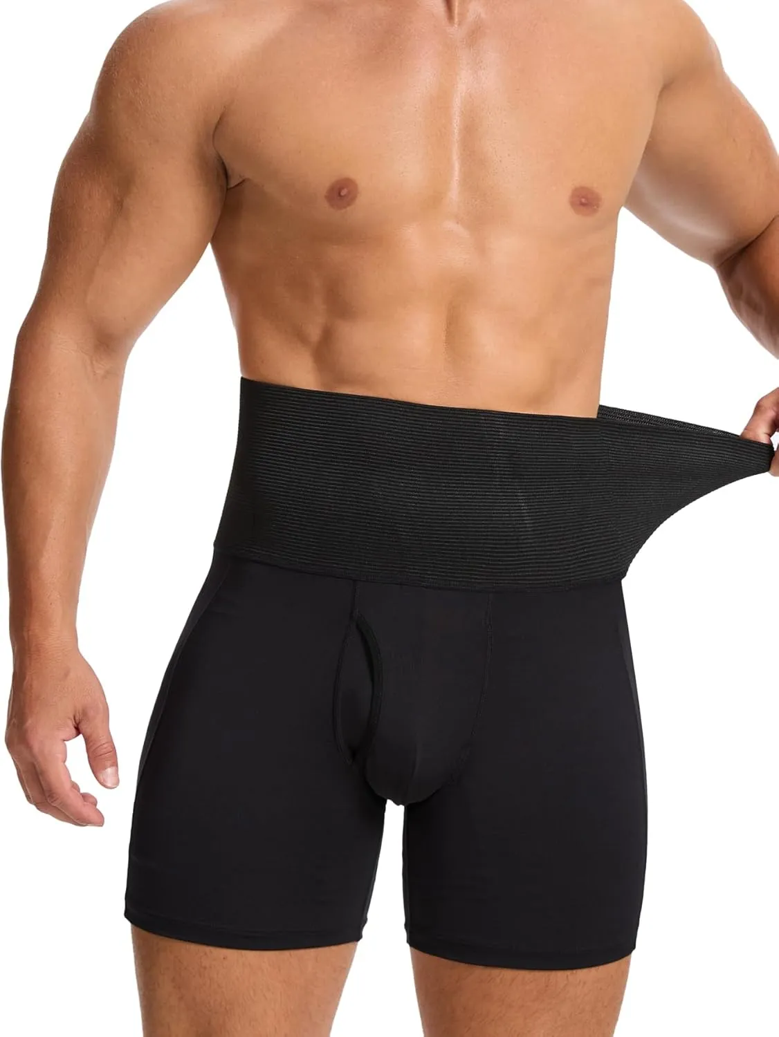 Shapewear Shorts for Men Tummy Control Shorts Slimming Long Leg Compression Boxer Briefs