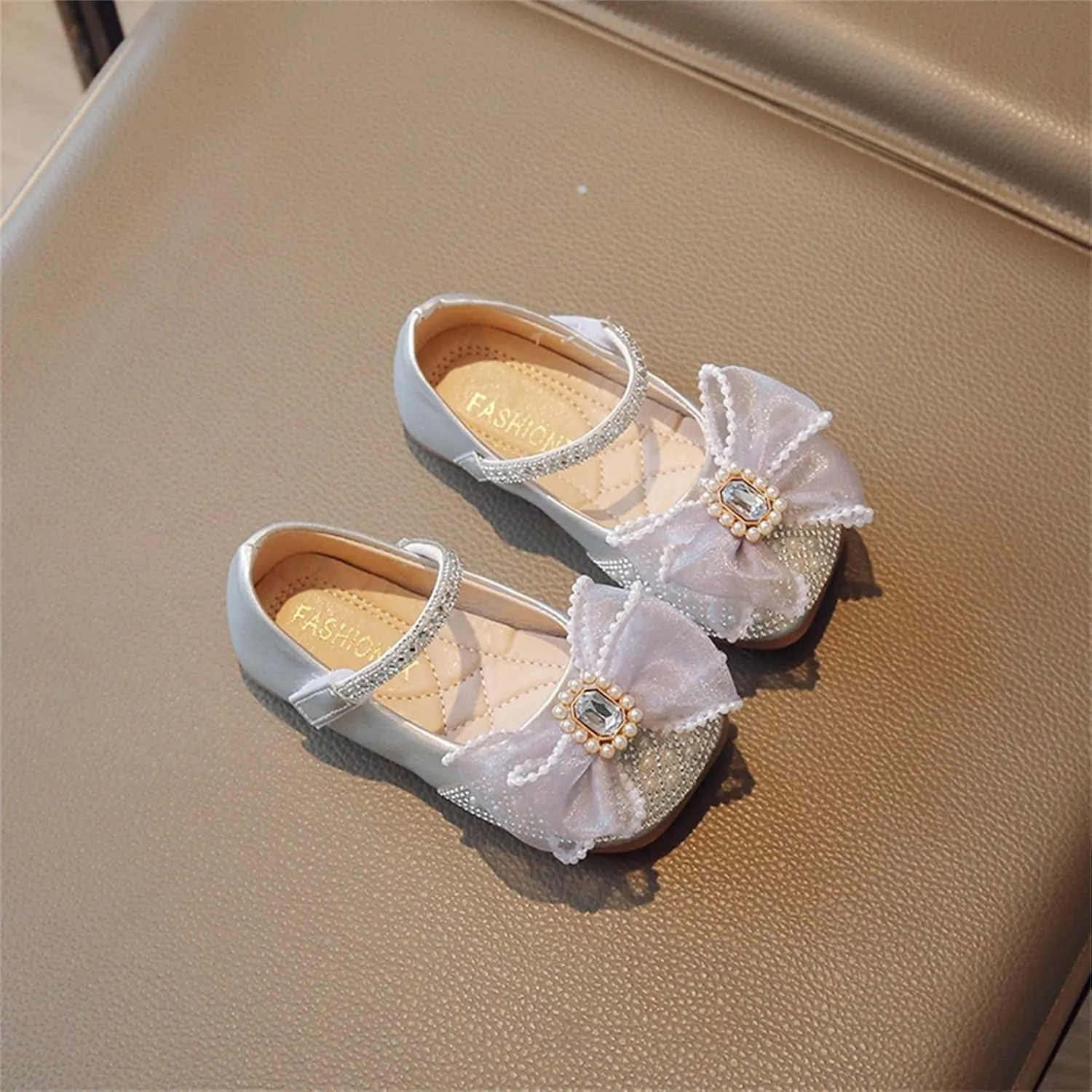 Shoes for Girls Designed Bowknots Classic Retro Chunky Flat Sandals Sticky Shoe Laces Summer Dress Shoes