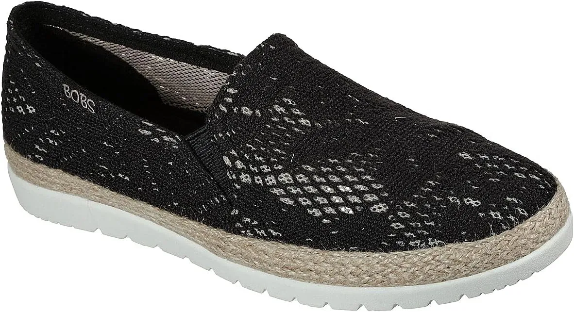 Skechers BOBS from Flexpadrille 3.0 - Summers Dance Flat, Black, 8.5 M US