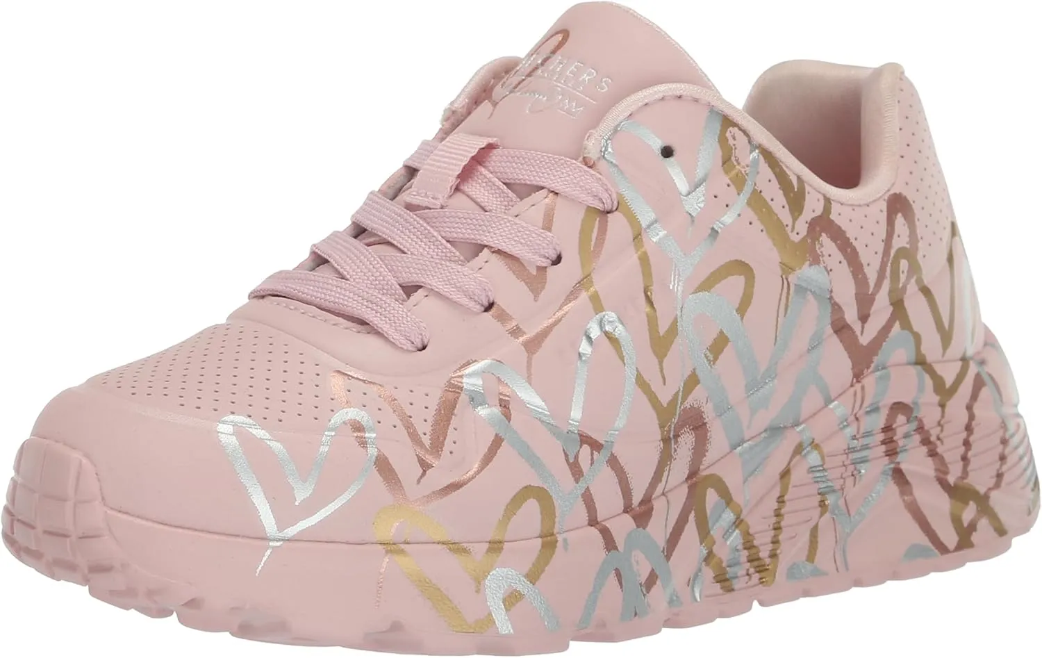 Skechers Girl's Uno Lite-Metallic Love Sneaker