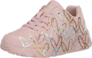 Skechers Girl's Uno Lite-Metallic Love Sneaker