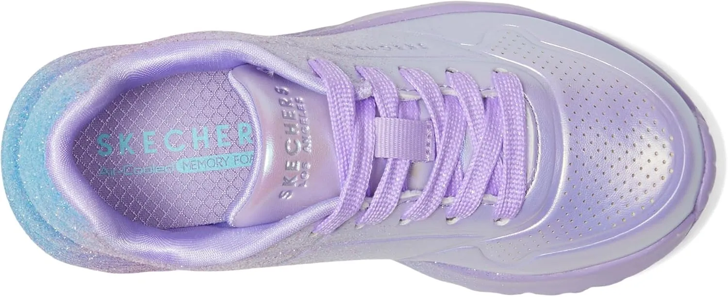 Skechers Girls' Uno Lite metallic Shimmers