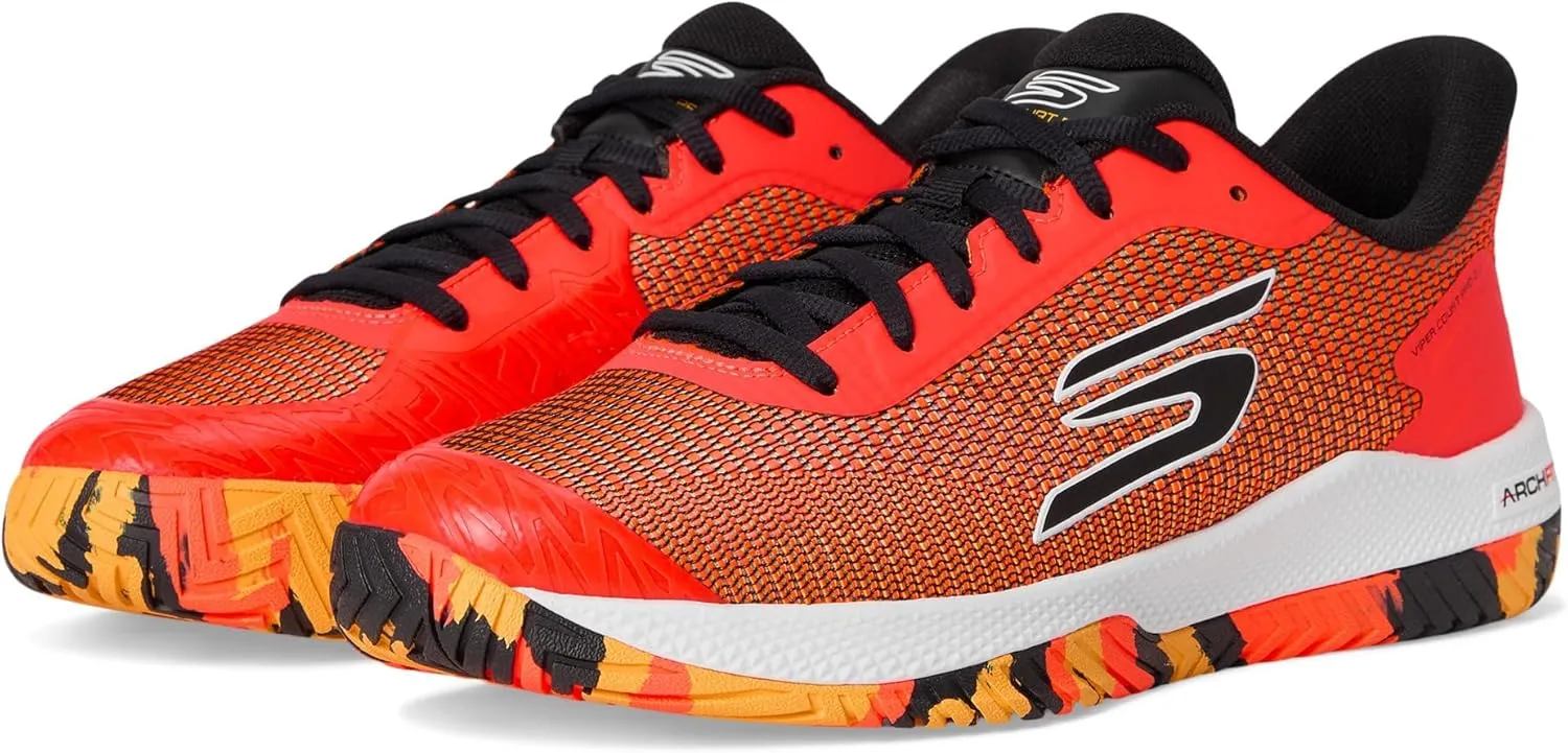 SKECHERS Men's Pickleball Viper Court Pro 2.0 Sneaker, Orange, 11