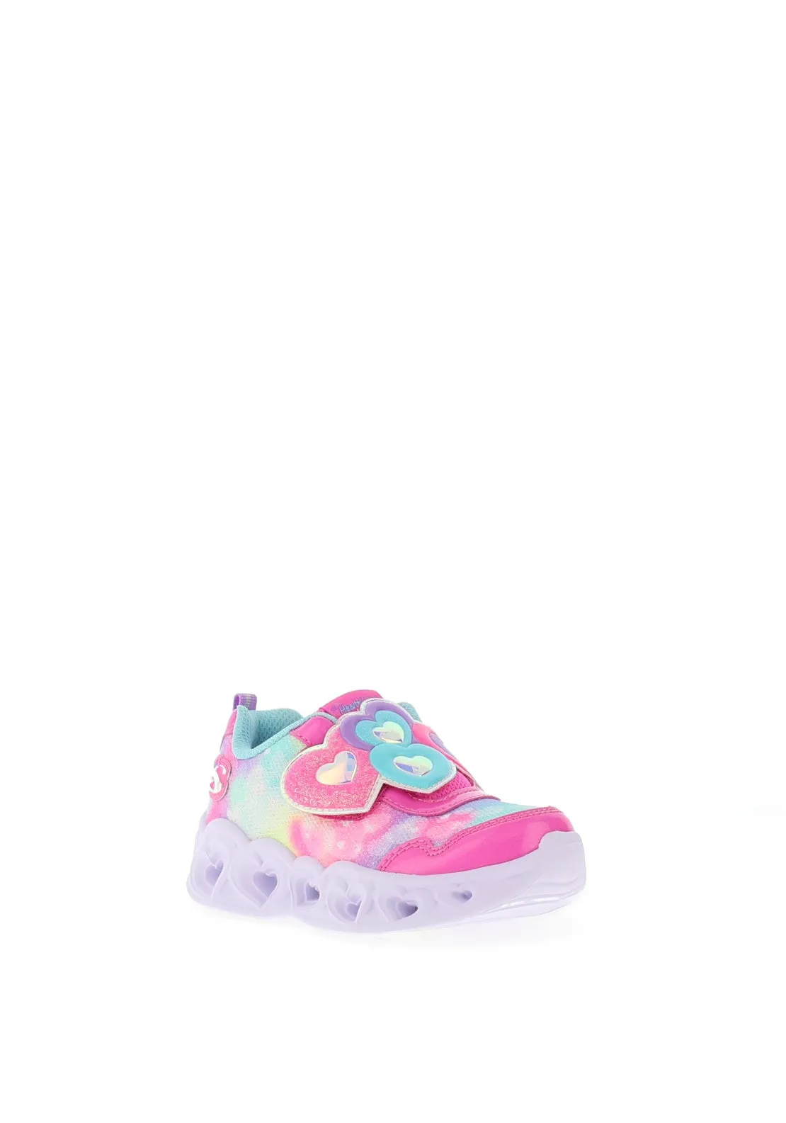 Skechers Toddler Girl Heart Lights Loving Reflection Trainer, Pink
