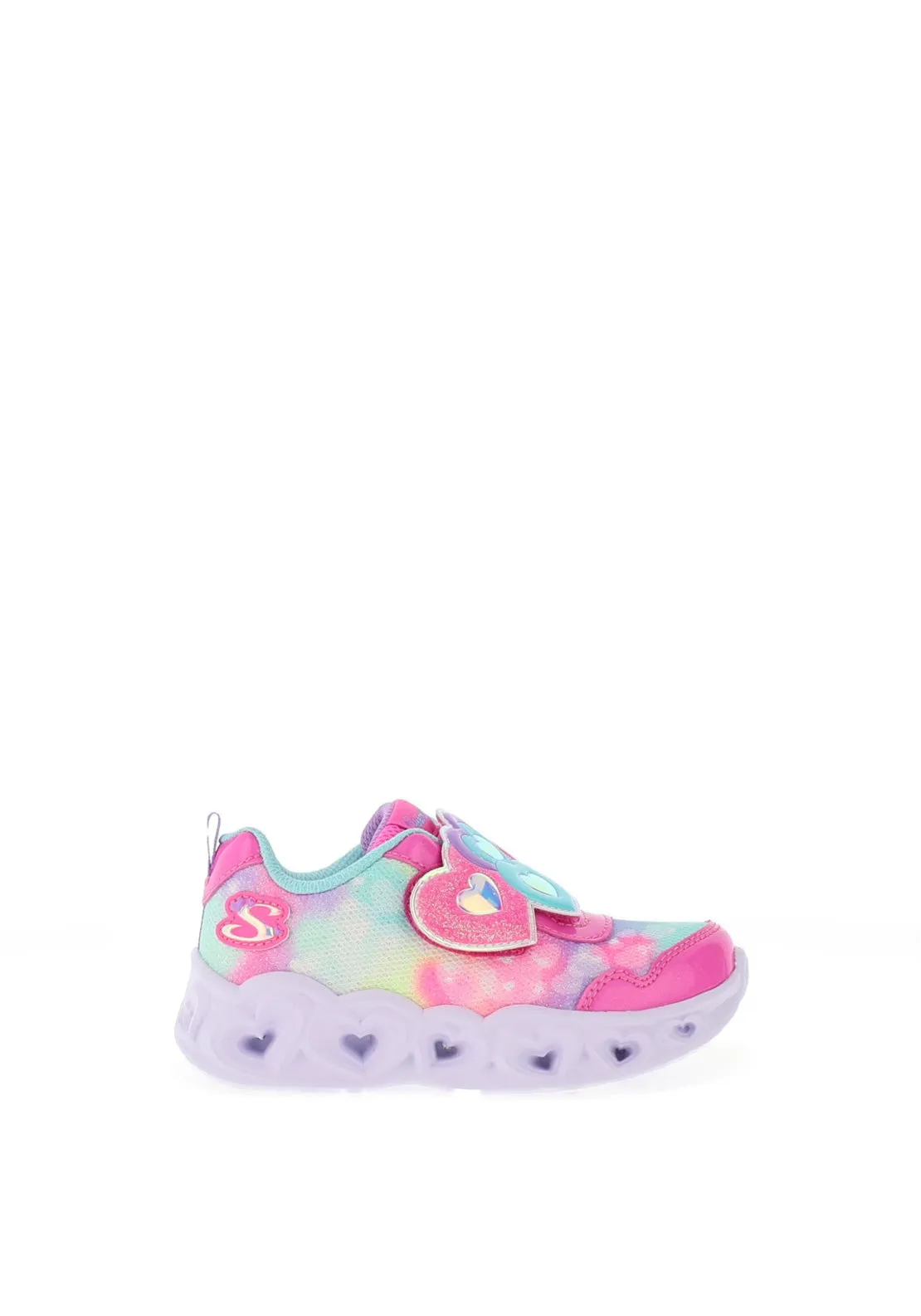 Skechers Toddler Girl Heart Lights Loving Reflection Trainer, Pink