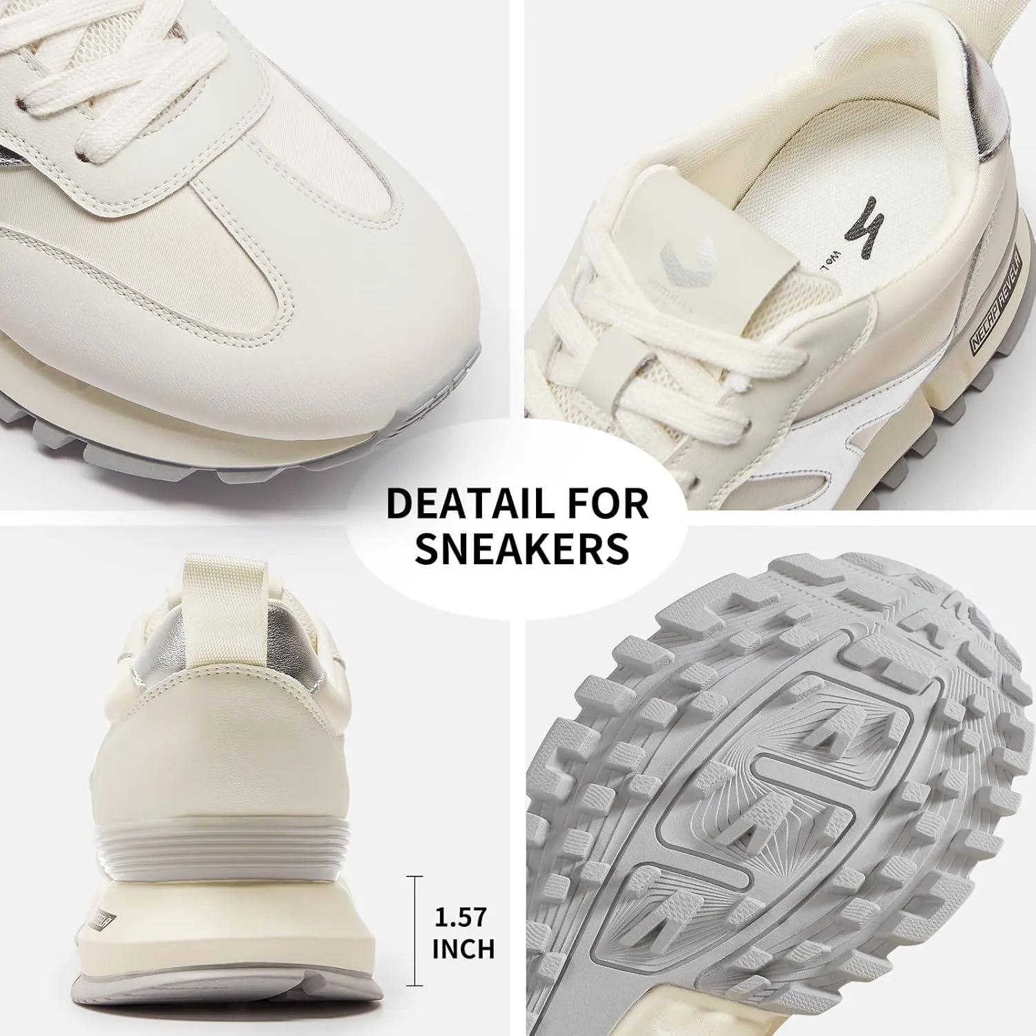 somiliss Sneakers for Women Genuine Leather Suede Patchwork Casual Lace Up Non-Slip Walking Shoes Comfortable Tennis Running Shoes Womens Fashion Sneakers