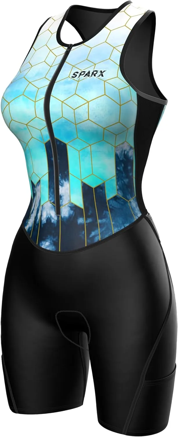 Sparx Women Triathlon Suit Tri Short Racing Cycling Swim Run