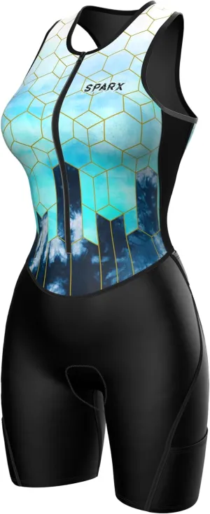 Sparx Women Triathlon Suit Tri Short Racing Cycling Swim Run