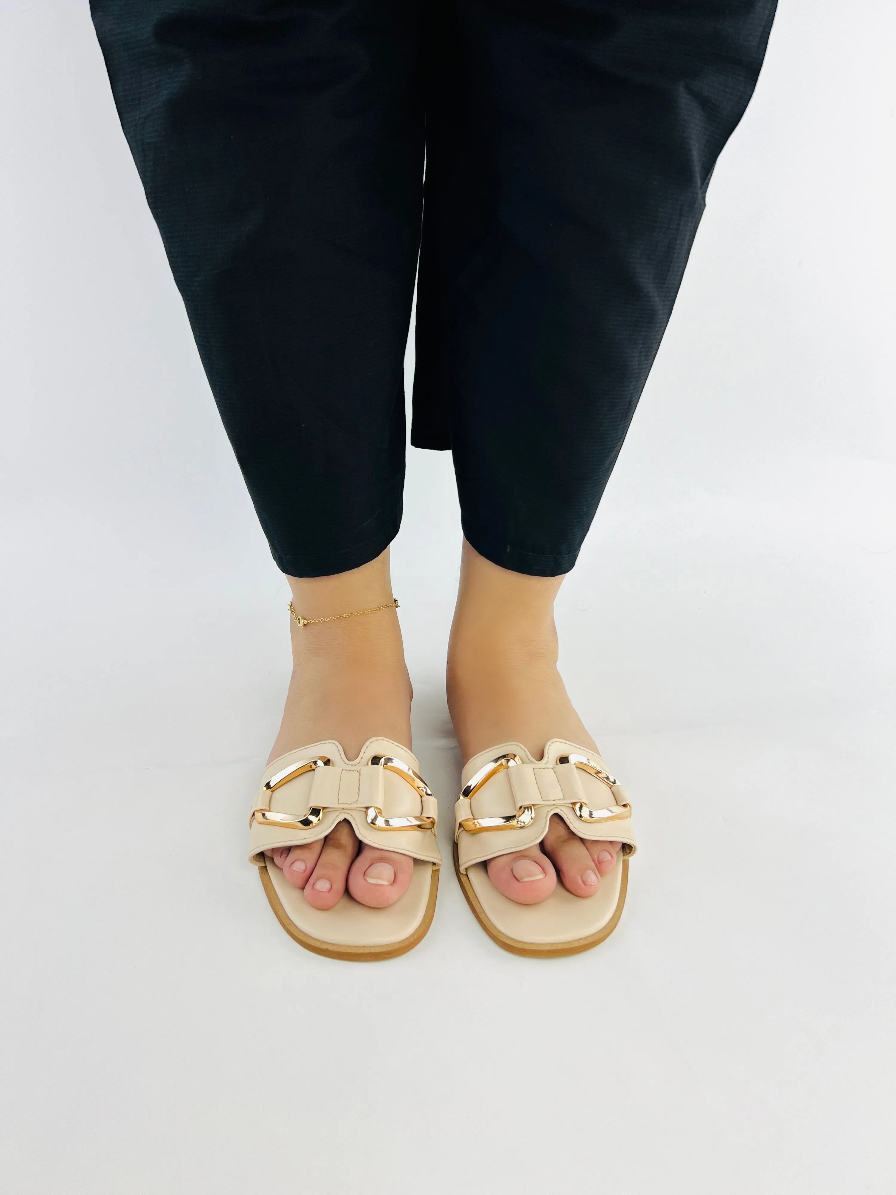 Spunkz Beige Casual Slippers for Women-11080