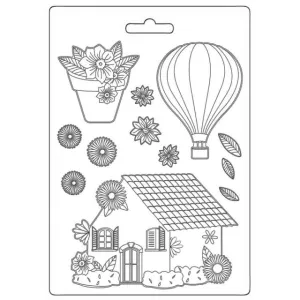 Stamperia  - Soft Mould A5 - Create Happiness Welcome Home - House*