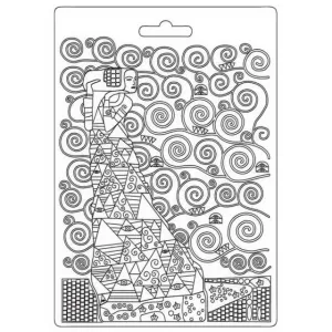 Stamperia -  Texture Impression - Soft Mould A5 - Klimt The Waiting*