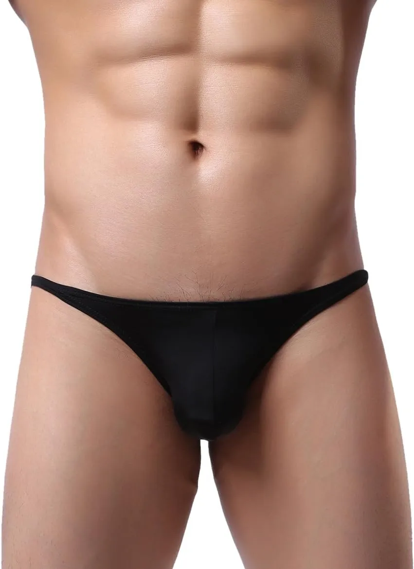 Super Soft Ice Silk Swim Briefs Men's Low-Rise Bikini Underwear 9023