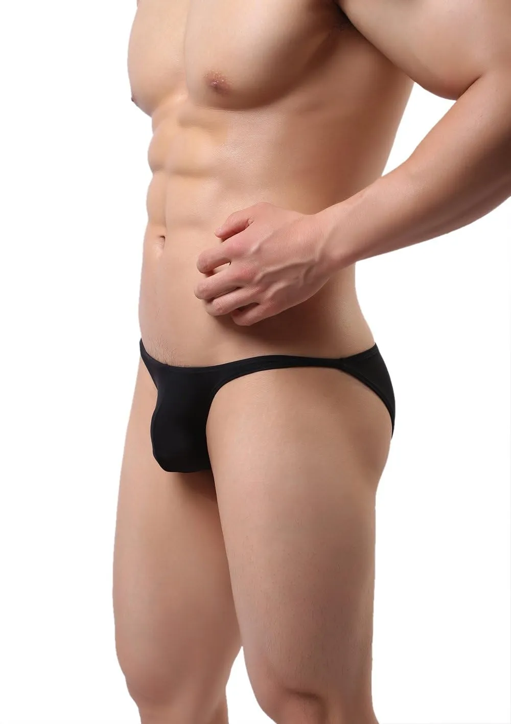 Super Soft Ice Silk Swim Briefs Men's Low-Rise Bikini Underwear 9023