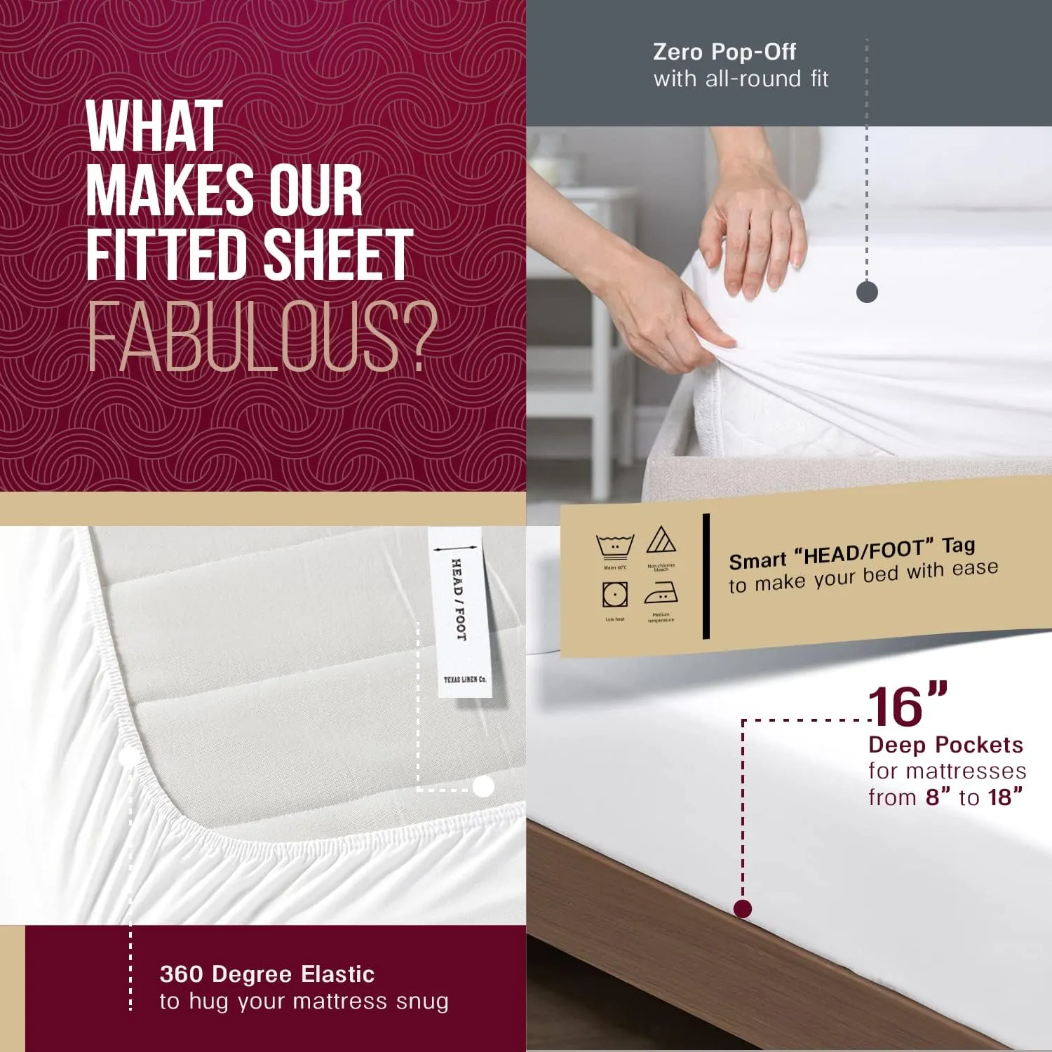 TEXAS LINEN CO. Egyptian Cotton Queen Sheet Set - 800 TC 4 PC Deep Blue Queen Bedsheet for Queen Size Bed, Luxury Hotel Sateen Sheets, Soft Cooling Sheets, 16" Deep Pocket (Fits Upto 18" Mattress)