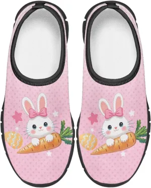 TODIYADDU Girls Easter Shoes Kids Lightweight Mesh Sneakers Casual Athletic Sneaker